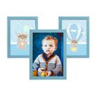 Kit Porta Retrato Quadro A4 e A3 Azul Bebê - 3 unidades - TUDOPRAFOTO