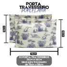 Kit Porta Travesseiro Percal 180 Fios Algodão 02 Peças Toque Macio Diversas Estampas Capa Fronha Travesseiro