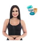 Kit Pós Cirúrgico Sutiã Compressico + Fita Silicone Anti Quelóide Cicatrizante Recuperação Completa