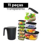 Kit Pote de Plástico e Jarra Vasilhas 11 Peças