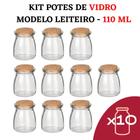 Kit Pote de Temperos Condimentos De Vidro Tipo Leiteira Para Cozinha 110ml - Pote de Tempero - Frasco de Tempero