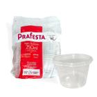 Kit Pote Descartável Redondo Prafesta C/ Tampa 350ml C/24 Unidades Frezeer e Microondas Orleplast