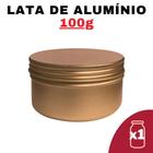 Kit Pote Lata Alumínio Multiuso Bronze Vela, Creme,