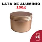 Kit Pote Lata de Alumínio Multiuso - Bronze - Vela, Creme, Cosméticos e Armazenamento Diverso (150g)