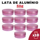 Kit Pote Lata de Alumínio Multiuso - Roxo - Vela, Cosméticos, Creme e Armazenamento Diversos (50g) - Senhora Madeira