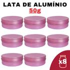 Kit Pote Lata de Alumínio Multiuso - Roxo - Vela, Creme, Cosméticos e Armazenamento Diverso (100g) - Senhora Madeira