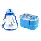 Kit Pote Marmita Infantil 2 Andares 400ml + Garrafa 460ml