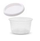 Kit Pote Plástico com Tampa 100 Ml Transparente