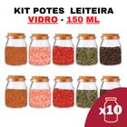 Kit Potes de Temperos e Condimentos Leiteira Grande 150ml