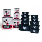 Kit Potes Mantimento Hermeticos Cozinha/Mickey 5 Peça Mantimento + 10 Pote Personalizado - FButilidades