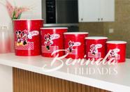 kit potes mantimentos 5 peças cozinha minnie