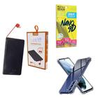 Kit Power Bank 5000Mah + Capinha Samsung S21Fe + Película 9D - Armyshield