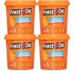 Kit power one pasta de amendoim 1kg crocante - kit com 4 unidades