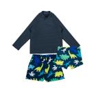 Kit Praia Menino Blusa Proteção Uv+ Sunga + Bermuda Infantil