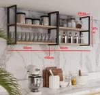 kit prateleira industrial Planejado 100cm