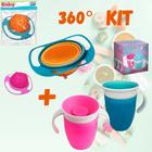 Kit Prato giratório para bebê 360ºe Copo Baby anti vazamento Kit Alimentar Infantil Copo de Transição - Art Baby