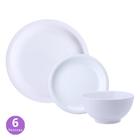 Kit Pratos Rasos Sobremesa Bowl Tigela Porcelana Germer 18 Peças - Porcelanas Germer