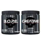 Kit Pré Treino B.O.P.E 300g Sabor Limao Black Skull + Creatina Monohidratada 300g Black Skull