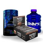 Kit Pré Treino Dynatron 630G+12 Barras Yopro Nutrata+Galão - Dynamo Labz