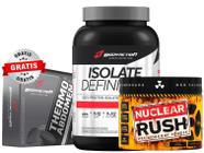 Kit Pré treino Nuclear Rush + Thermo Abdomen Black + Isolate Definition 900g - Body Action