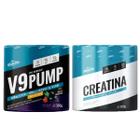 Kit Pré Treino V9 Pump 300g Açaí E Guaraná Shark Pro + Creatina Monohidratada 300g Shark Pro