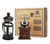 Kit Prensa Francesa 350ml + Moedor de Café para Grãos - Cafeteira Cozinha - ds