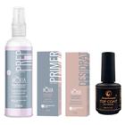 Kit Preparadores Volia Prep+ Desidrat+ Primer+ TopCoat Fengs