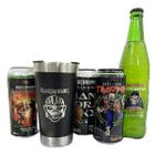 Kit Presente 4 Cervejas Iron Maiden + Copo Térmico 500Ml