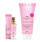 Kit Presente Feminino Perfume Hidratante 521 Vip Rose Amakha