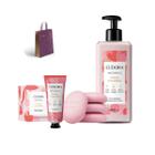 Kit Presente Frutas Vermelhas Banho e Corpo Instance Eudora para mulher sabonete creme corpo e mãos