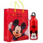 Kit Presente Garrafa Inox 500Ml Sacola Mickey Mouse Academia