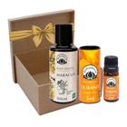 Kit Presente Óleo Vegetal Maracujá 100ml com Óleo Essencial Olíbano 5ml Bioessencia