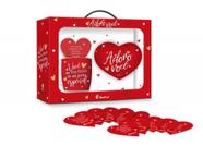 Kit Presente romântico Namorados Caneca Mini Almofada e card em formato de coração te adoro -