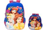 Kit Princesas 3D Mochila De Costas + Lancheira Termica