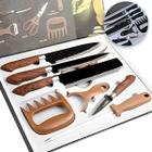 Kit Profissional De Facas Conjunto Completo Para Churrasco Com 8 Peças Antiaderente Fio De Navalha