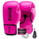 Kit Profissional Fheras Luva Tradicional Protetor Bucal e Bandagem Boxe Muay Thai