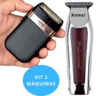 Kit Profissional Pessoal Kemei: Barbeador 2024 + Máquina