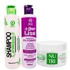 Kit Progressiva +que Liso Matizadora 2x300ml+ Mascara Nutri 300g Roffer