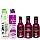 Kit Progressiva + Que Liso Organica 300ml + Kit Pós Alisamento 3 Passos 300ml - Juca Cosmeticos