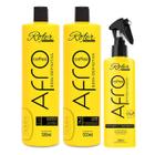 Kit Progressiva Semi-Definitiva 2x500ml + Intensificador para Progressiva Afro Coffee Rofer Profissional 240ml