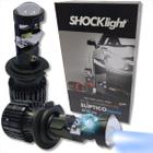 Kit projetor led nano h7 conversão elíptico lâmpada mini canhão 5000l 12v 6500k shocklight