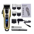 Kit Promocional Barbeiro Maquina Corte Kemei + Shaver Kemei