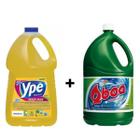 Kit Promocional Detergente Ype e Qboa 5 Litros Tchau Sujeira