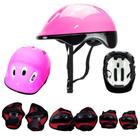 Kit Proteção Com Capacete Feminino Iniciante Resistente - BFX