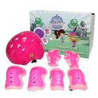 Kit Proteção Infantil Juvenil Com Capacete E Joelheira Rosa - Unitoys