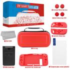 Kit Proteção Nintendo Switch 10 em 1 Case Capa Película Grips Vermelho