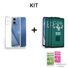 Kit Proteção1UN Capa Capinha Anti Impacto + 3UN Película De Cerâmica Para Moto G24