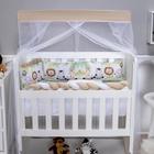 Kit Protetor de Mini Berço Menino e Menina Safari 08 Pçs e Outros Modelos Com Trança e Lateral - 254