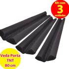 Kit Protetor de Porta com 3 Unidades Veda Porta TNT Preto 80cm