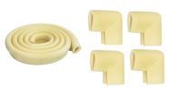 Kit Protetor Quina U Mesa 1 Rolo 2 Mt+1 Kit Cantoneira C/4un - Creme